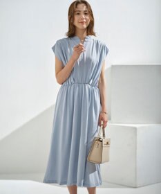 組曲 【洗える・WEB限定】プレーティング天竺 ドレープワンピース