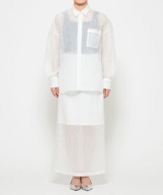 uncrave 【佐藤晴美さん着用】シアー ジャガード シャツ