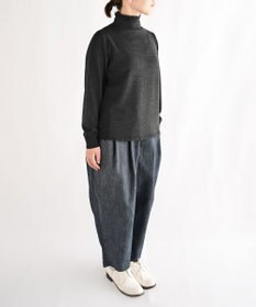 muuc 〈国産デニム〉〈吸水速乾・UVカット機能〉ウエストゴム有り デニム生地のイージーパンツ