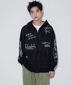 WEGO 【ユニセックス着用ITEM】ジャガードロゴジップパーカー