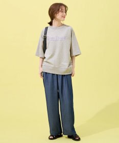 ANY L 【洗濯機可】刺繍ロゴミニ裏毛スウェット