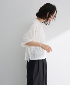 Green Parks ５分袖フリルカットプルオーバー