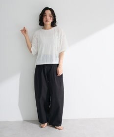 Green Parks ５分袖フリルカットプルオーバー