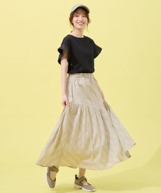 ANY 異素材コンビフリルスリーブプルオーバー