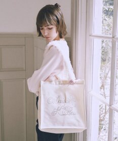 Maison de FLEUR チュールハンドルローズスクエアトートバッグ