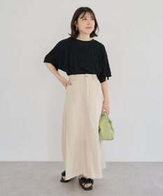 Green Parks ５分袖フリルカットプルオーバー