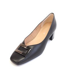 Pointer 日本製 バックルモチーフスクエアトゥパンプス