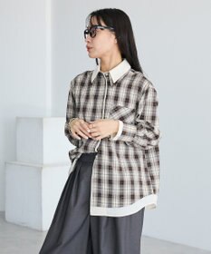 CRAFT STANDARD BOUTIQUE レイヤードライクチェックシャツ