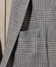 JOSEPH ABBOUD 【イタリア素材/軽量/ストレッチ】サマーツィードジャージー千鳥プリント ジャケット