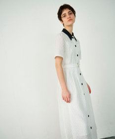 GRACE CONTINENTAL シアーチェックシャツワンピース