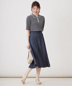 ANY SIS S 【洗える】ライトデニムライクシャンブレー スカート