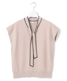 23区 S 【洗える】レーヨンポリエステルストレッチ ボウタイ ニット