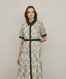 GRACE CONTINENTAL フラワーコード刺繍ワンピース