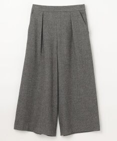 ANY 【洗濯機可能/ウエストゴム】ライトツイード ワイドパンツ