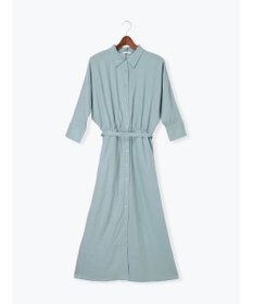 Te chichi レーヨンリネン共ベルトシャツワンピース