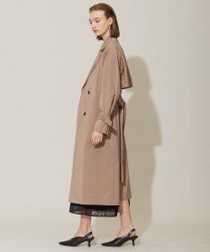 ICB 【撥水加工】 メモリーストレッチタフタ トレンチコート