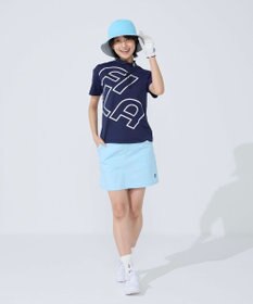 FILA GOLF／marie claire 【FILA GOLF】 シンプルロゴ半袖モックネックシャツ