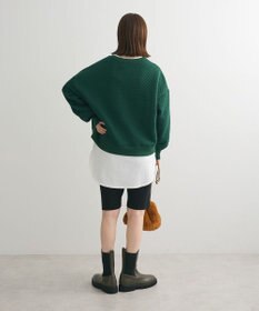 Green Parks ショート丈キルトロゴプルオーバー