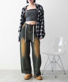 WEGO 【カップ付きインナー】ヴィンテージウォッシュカップインショートキャミ