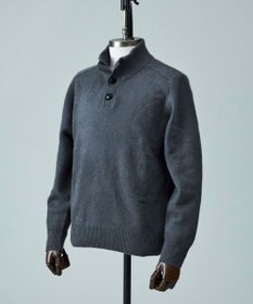 J.PRESS MEN 【カシミア100%使用】カシミヤリブモックネック ニット