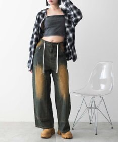 WEGO 【カップ付きインナー】ヴィンテージウォッシュカップインショートキャミ