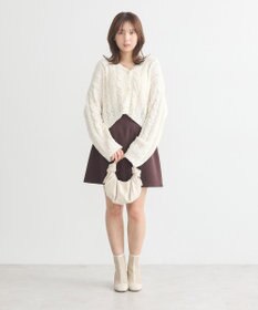 earth music&ecology ポコポコケーブルカーディガン