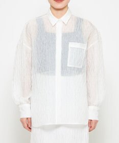 uncrave 【佐藤晴美さん着用】シアー ジャガード シャツ