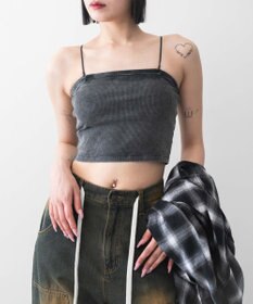 WEGO 【カップ付きインナー】ヴィンテージウォッシュカップインショートキャミ