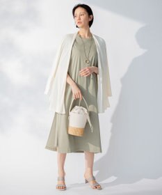 自由区 【洗える】リラックスジャージー クルーネックワンピース