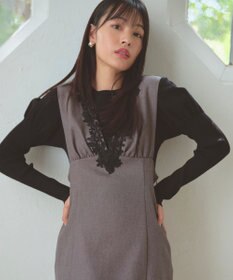 Feroux 美シルエットレース ジャンパースカート