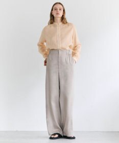 BEIGE， MICA / リネンブレンドイージーワイドパンツ