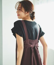 Feroux 【洗える】バックリボン オールインワン