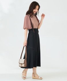 ANY SIS 【洗える】カラーMIXシャンブレー スカート