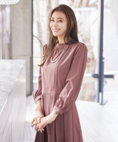 Tiaclasse 【洗える】ハイネックピンタックワンピース