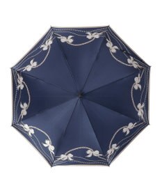 MOONBAT 【雨傘】ランバン オン ブルー (LANVIN en Bleu) リボン ハート ナイロンサテン 長傘