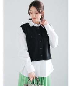 Te chichi ポケット付きニットベスト