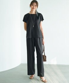 23区 S 【洗える】トリアセスラブストレッチ ワイド パンツ