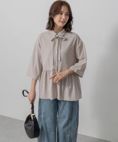 組曲 S ジョーゼットジャージーボウタイチュニック ブラウス