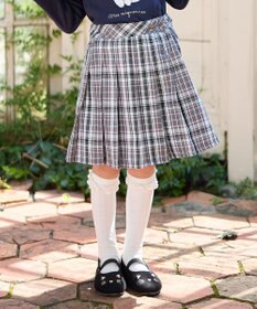 ANY KIDS ラメチェックプリーツスカパン