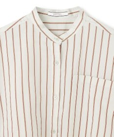 BEIGE， 【洗える】KNOX / ショート丈バンドカラーシャツ