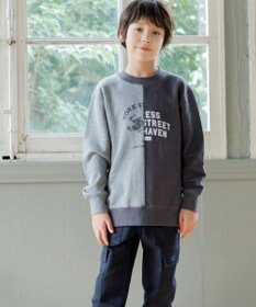J.PRESS KIDS 【140-170cm】パッチワーク ブルプリント トレーナー