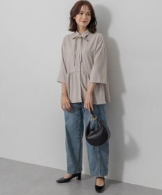 組曲 S ジョーゼットジャージーボウタイチュニック ブラウス