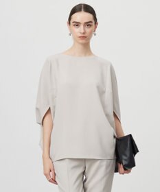 ICB 【新色追加・WEB限定カラーあり・UVケア・接触冷感・速乾・防シワ・洗える】FluidBackSatin ドルマンスリーブブラウス