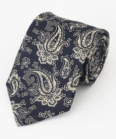 J.PRESS MEN ペイズリーハンドプリント ネクタイ ネイビー系6