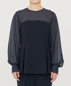 uncrave 【防シワ・洗濯機洗い可】ウォッシャブルダブルクロス ビスチェ ブラウス