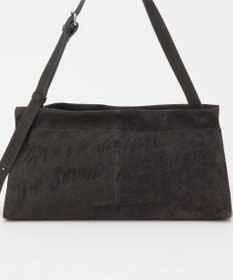 russet ステンシルデザインスエード横長ショルダーバッグ(CE-1640)