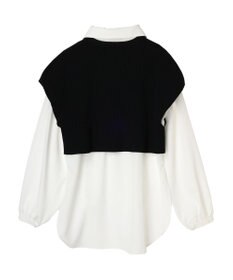 earth music&ecology ＳＥＴ２点ニットベスト＋シャツ