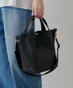 russet エンボスモノグラム2WAYタウントートバッグ(CE-1672-WEB)