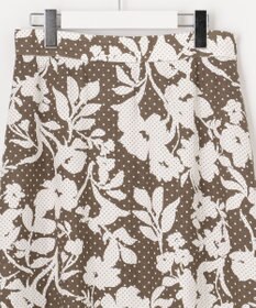 自由区 【XSサイズ~/洗える】モノトーンドットフレア スカート