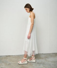 GRACE CONTINENTAL メッシュコンビキャミワンピース